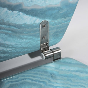 Abattant wc MDF ANGEL Bleu - Charnières Inox MSV