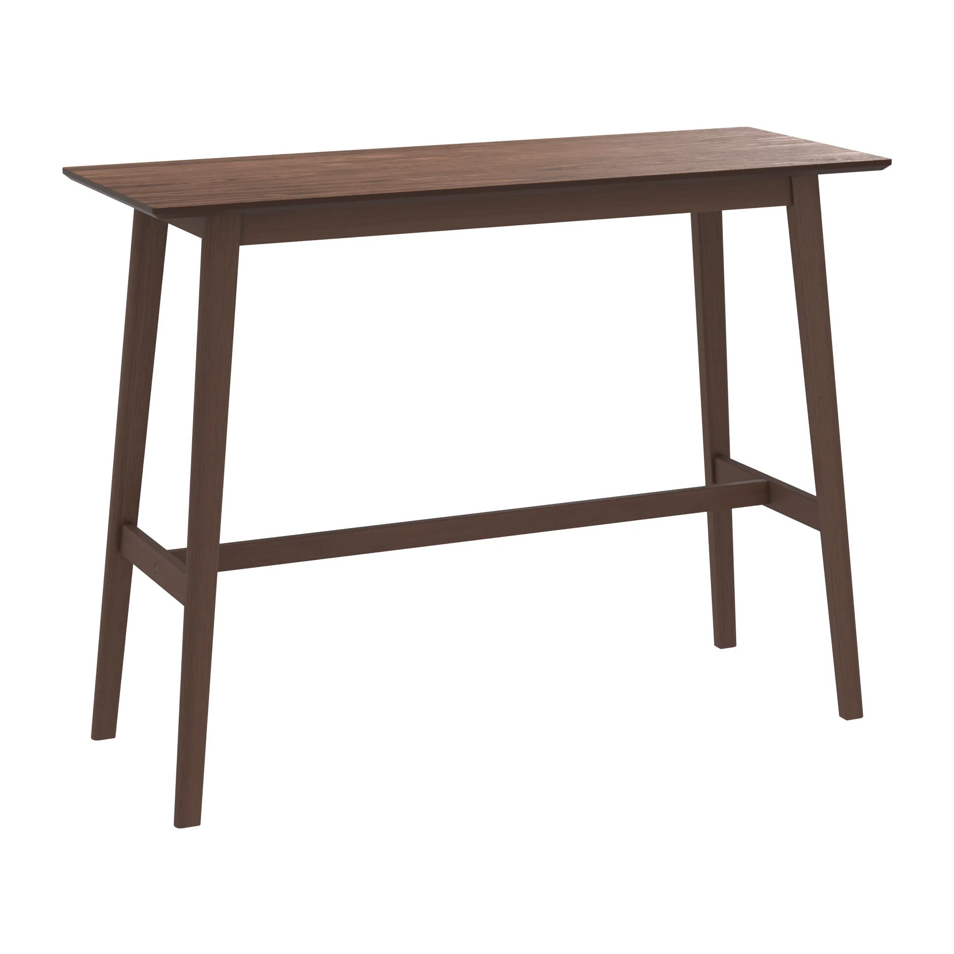 Table de bar rectangulaire 4 personnes en bois foncé 120 cm - Buvette