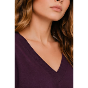 Kocca - Maglia da donna con scollo a V in viscosa e lana Donna