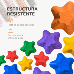 Piedras de Equilibrio para Niños Apilables Bloques de Equilibrio Antideslizante Estilo Estrella de Mar de 11 Piezas para Coordinación y Desarrollo del Equilibrio Interior Exterior