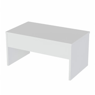 Mesa auxiliar,100% tablero de aglomerado rechapado en melamina, color blanco