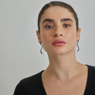 Pendientes Lux by Lux acabados en baño de rodio