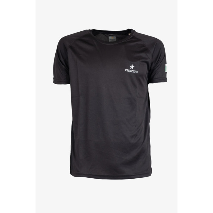 T-shirt Esercito a maniche corte sport nera uomo