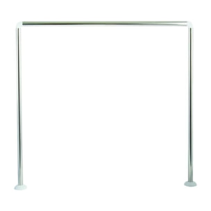 Barre tringle pour rideau de douche d'angle modulable à fixer 80x80x80cm Inox MSV