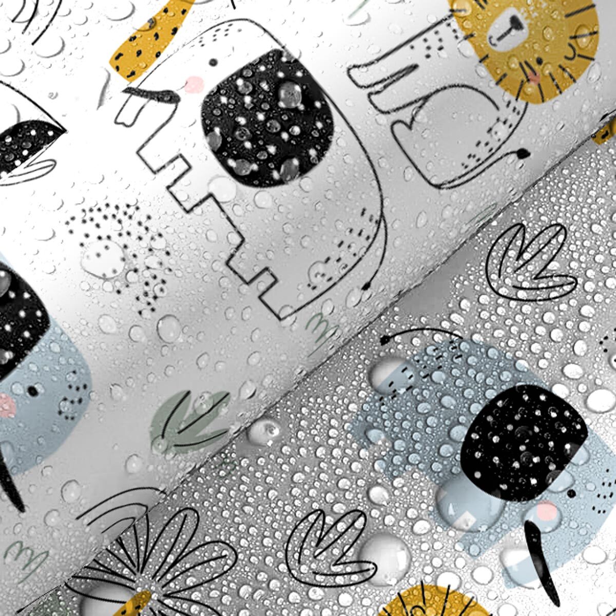 Rouleau revêtement adhésif vinyle au mètre - Sticker lavable Cuisine Meuble Armoire Porte - ANIMAUX AFRICAINS