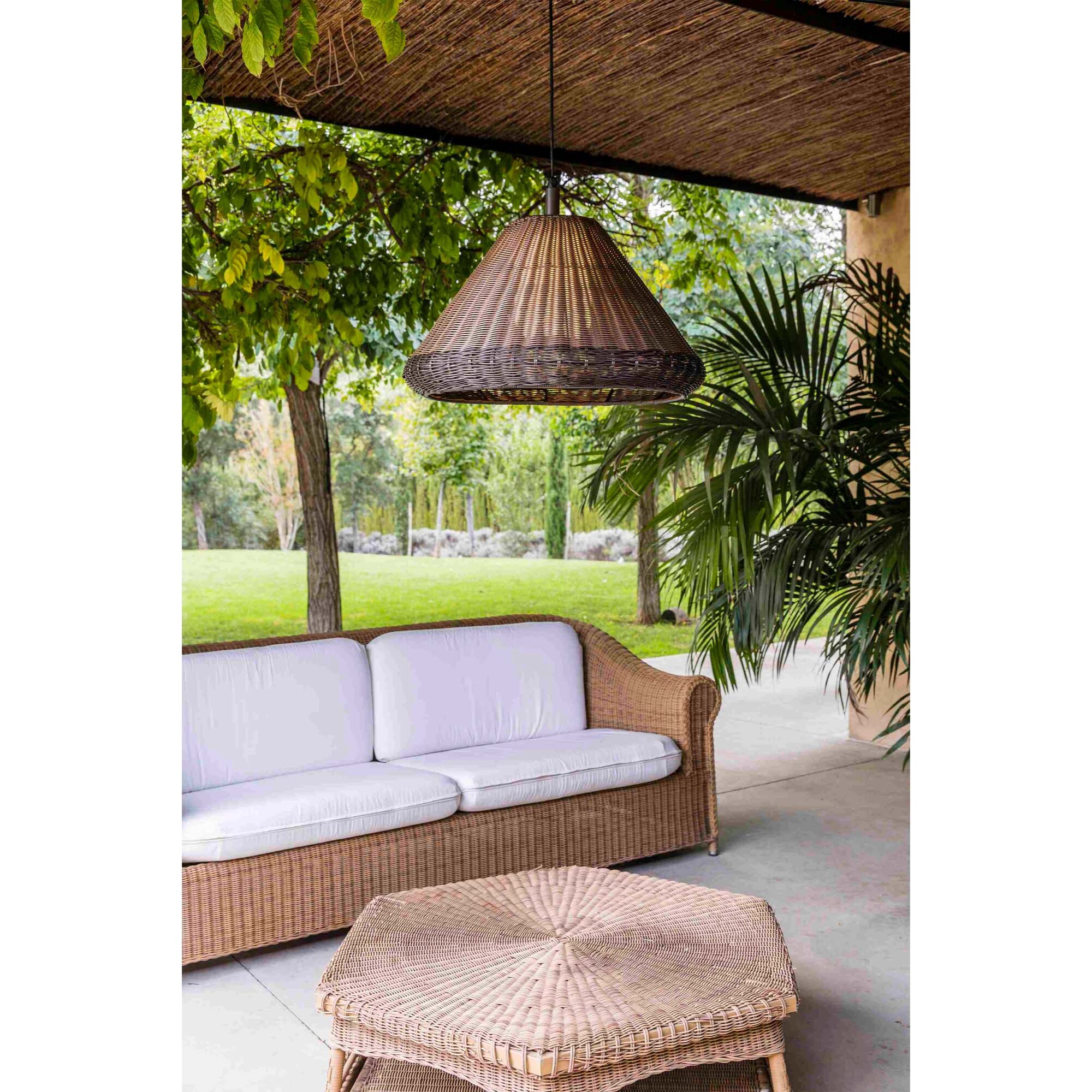 SAIGON OUT Lampe suspension grise/marron W70 cone cap