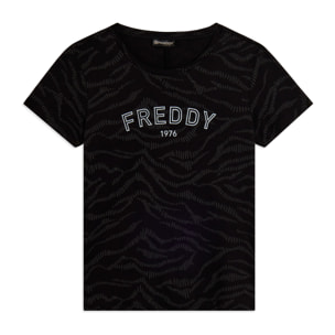 T-shirt Stampata con Logo FREDDY 1976