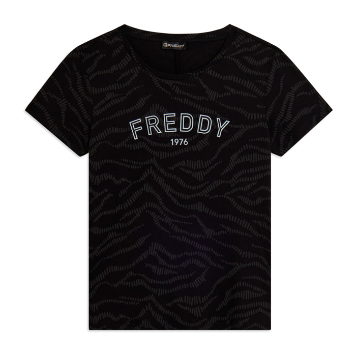 T-shirt Stampata con Logo FREDDY 1976