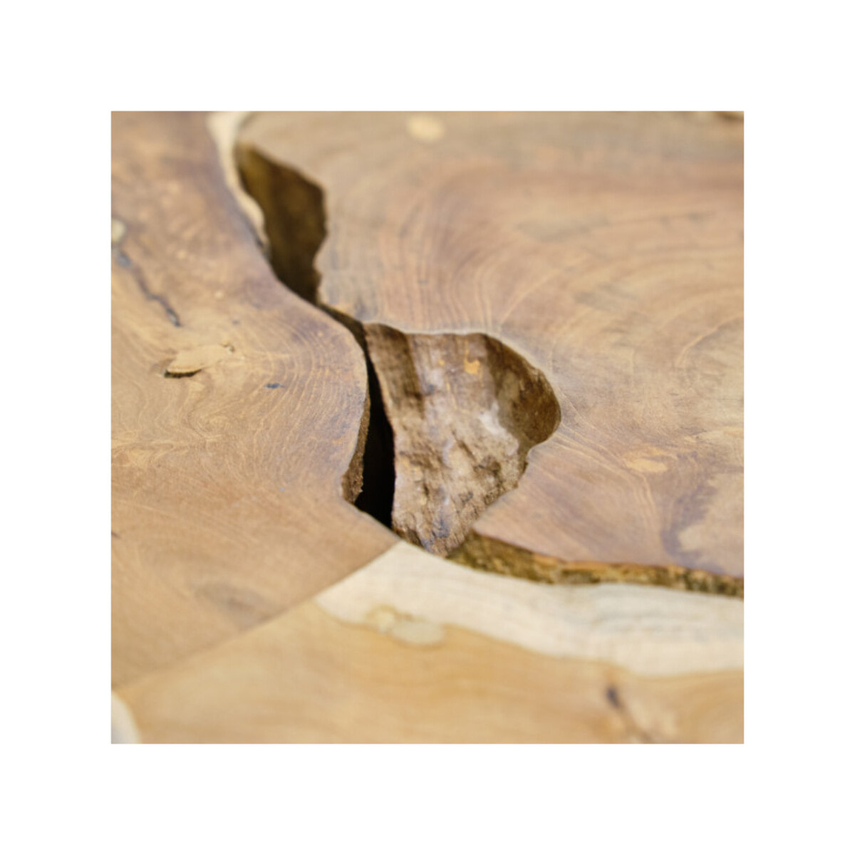 Table basse carrée en bois de teck exotique 100x100 - SATAI