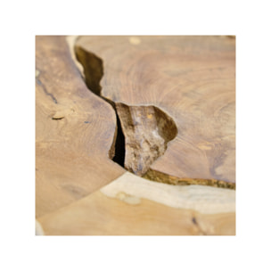 Table basse carrée en bois de teck exotique 100x100 - SATAI