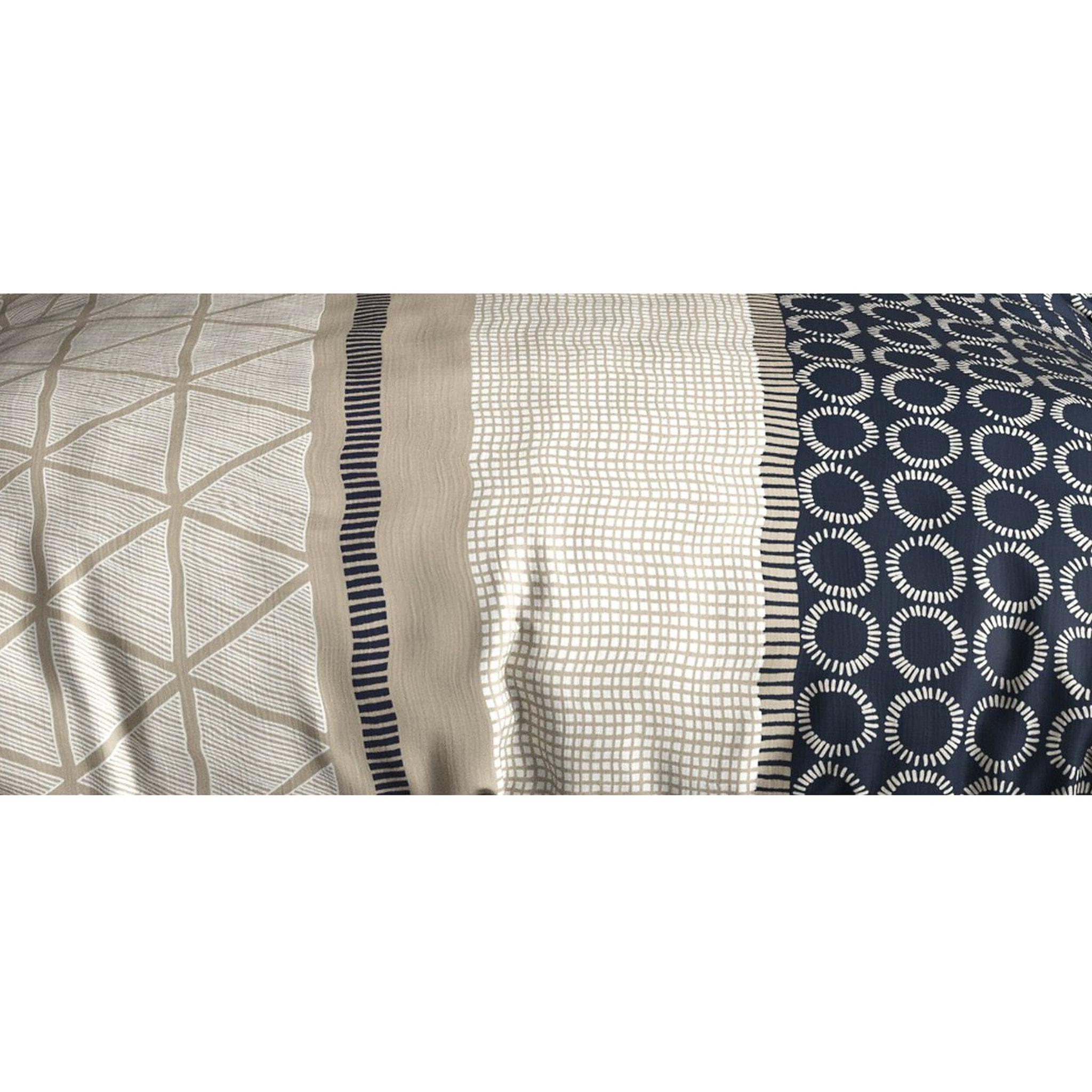 Parure housse de couette coton beige