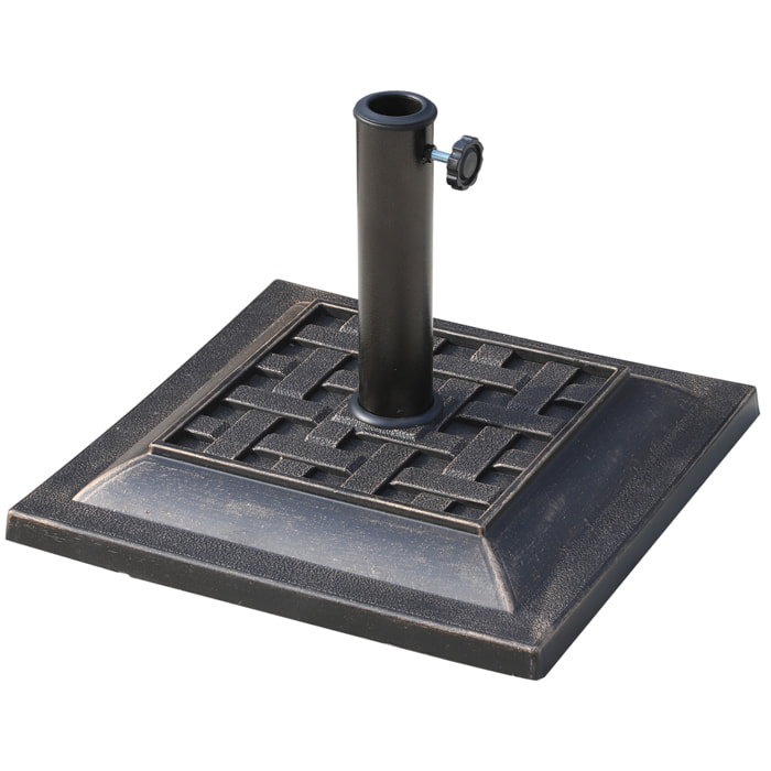 Base de Sombrilla para Parasol de Resina 44x44x33 cm Bronce
