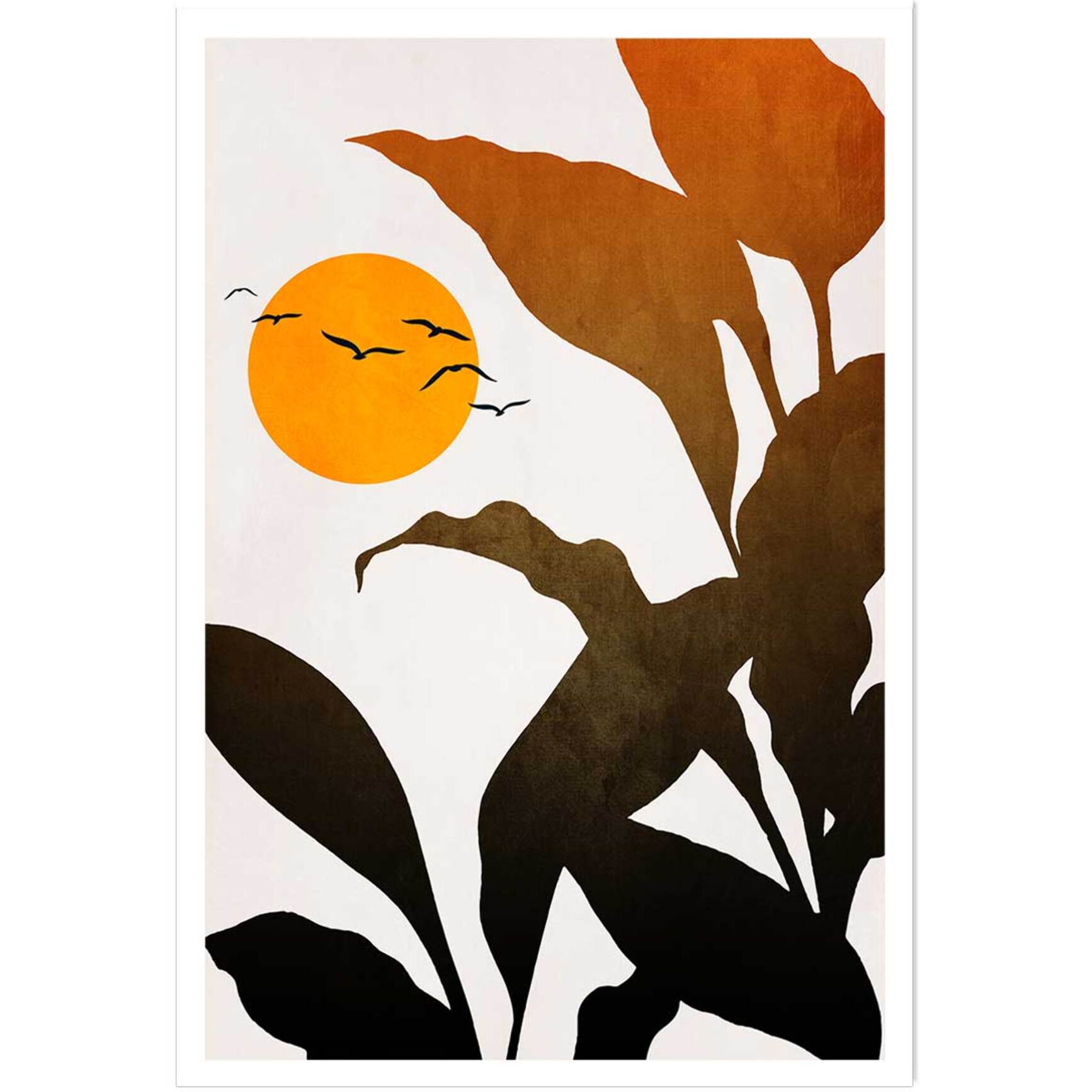 Affiche graphique ""Tropique paradis"" Affiche seule