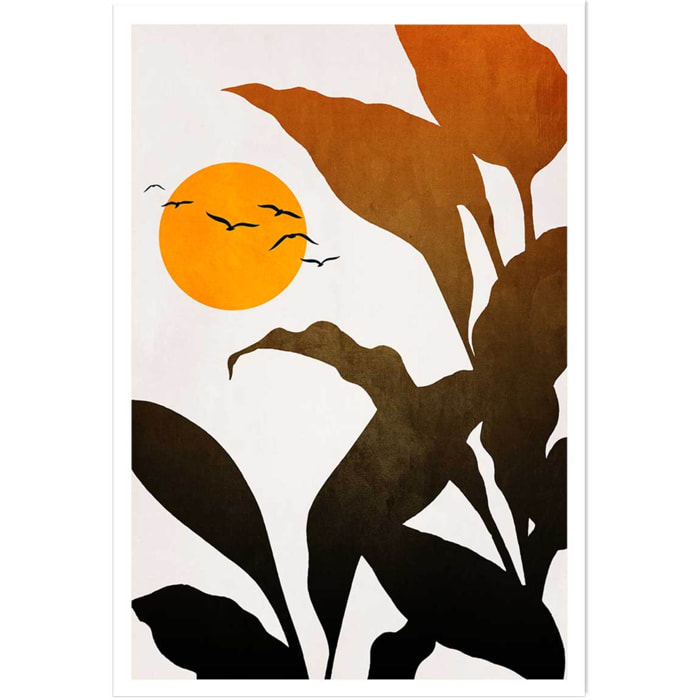 Affiche graphique ""Tropique paradis"" Affiche seule