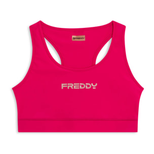 Top sportivo con retro vogatore elasticizzato