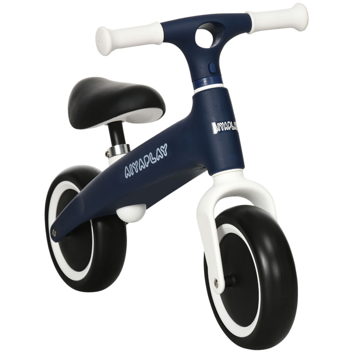 Bicicleta sin Pedales para Niños de 18-36 Meses Bicicleta de Equilibrio con Asiento Ajustable en Altura Carga 25 kg 67,5x32x44 cm Azul