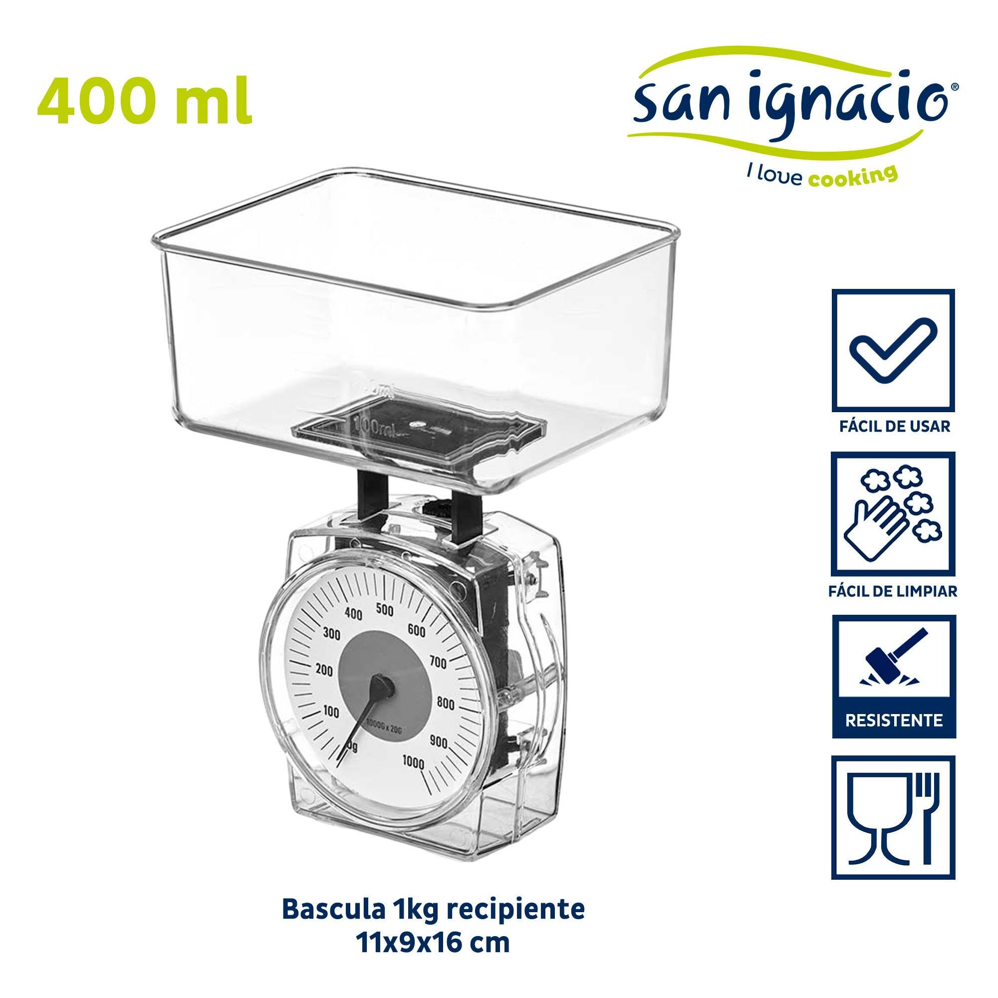 Bascula 1kg recipiente 400ml rectangular colección kinvara