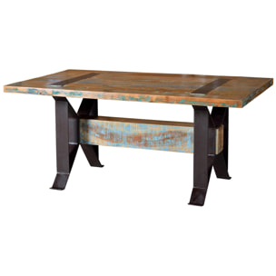 Mesa de comedor - madera reciclada y hierro