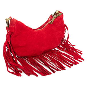 Ausonia bolso bandolera de piel auténtica Gamuza.