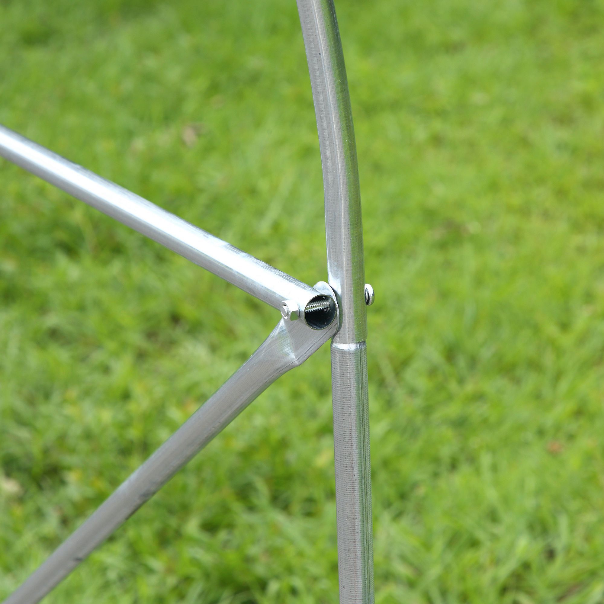 Serre tunnel de jardin 8 m² - 2 portes, 6 fenêtres - métal galvanisé bâche PE blanc