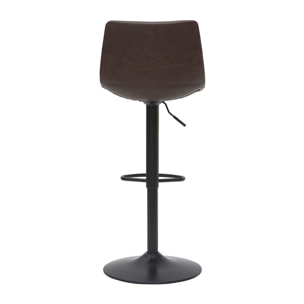 Tabourets de bar vintage réglables pivotants marron (lot de 2) NEW ROCK
