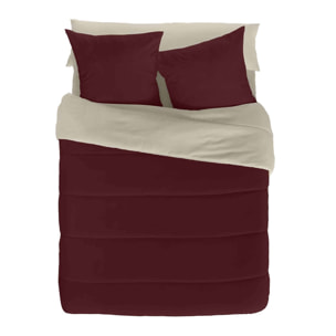 Naturals - Edredón Bicolor - 300 Gr - 100% Microfibra Poliéster - Burdeos/Vainilla