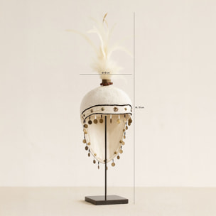 Coiffe traditionnelle en plumes et perles  SANATH
