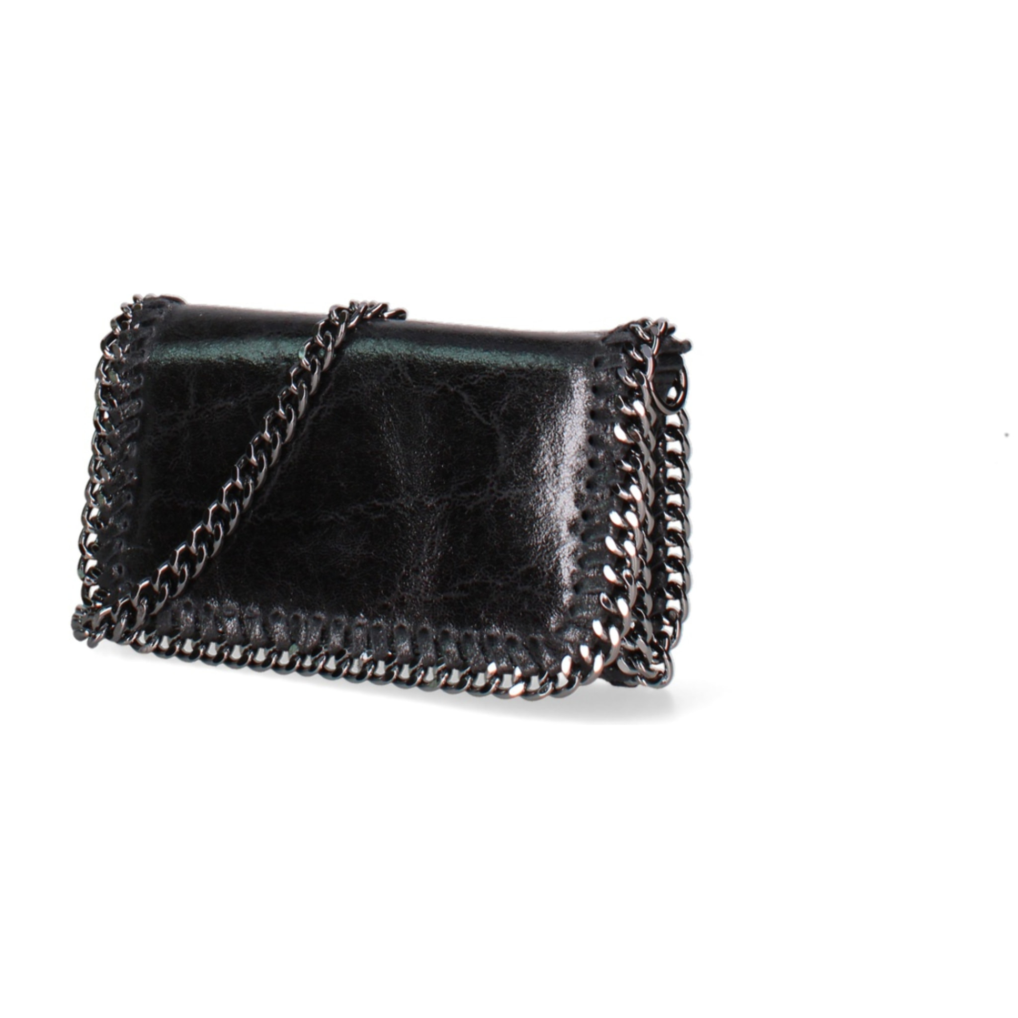 Borsa a tracolla da donna Made in Italy - Eolian Nova - Pelle scamosciata stampata - 22.0 x 13.0 x 4.0 cm