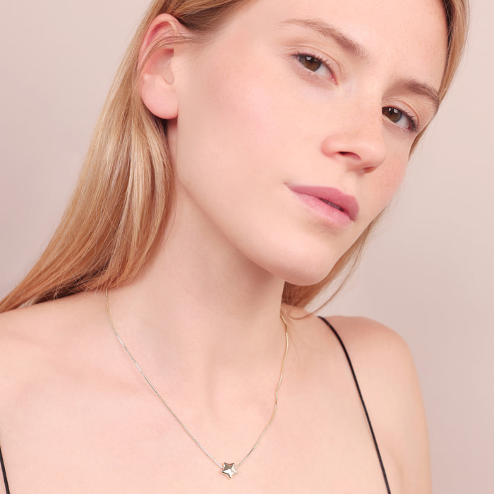 Collana Girocollo Catena Veneziana con Ciondolo Stella