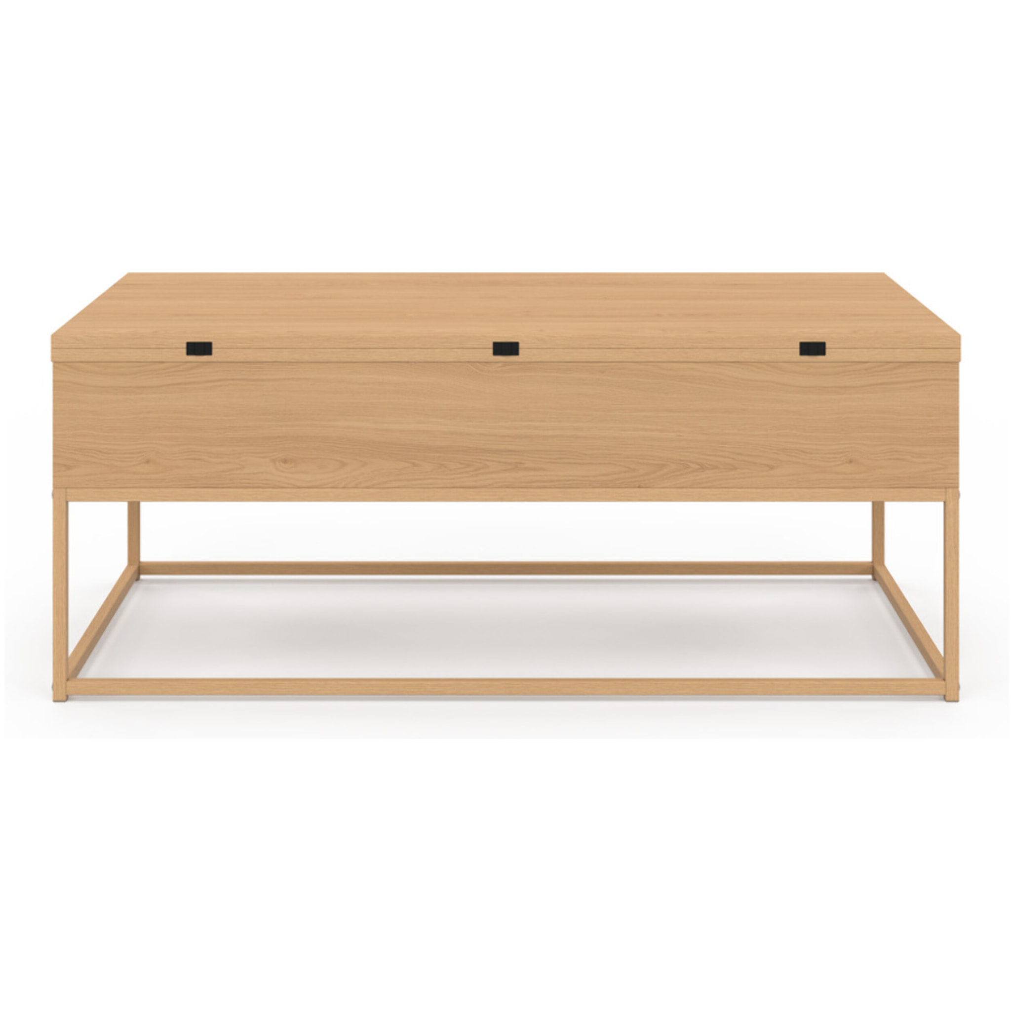Table basse Memphis relevable et dépliante pieds effet bois