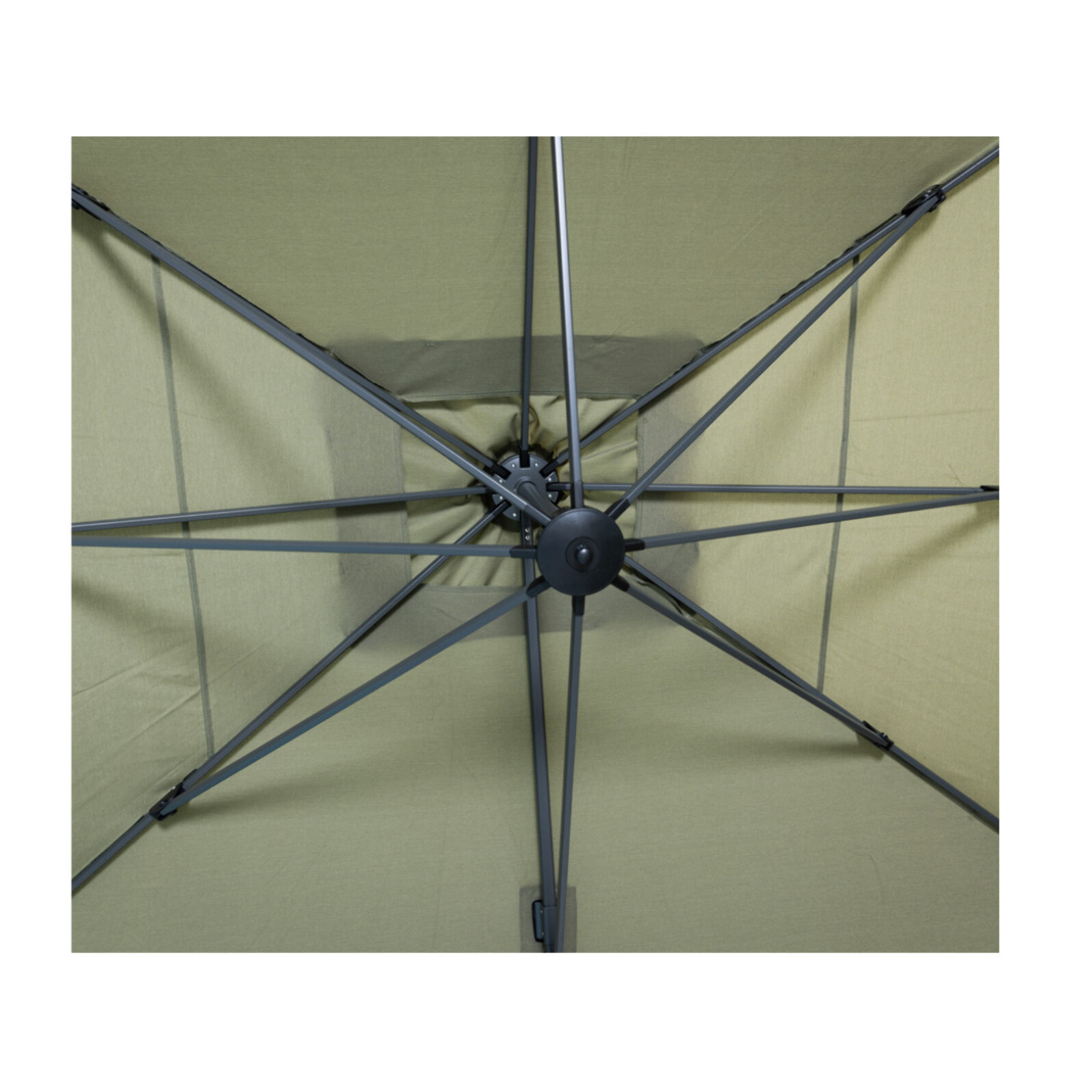 Parasol déporté 4x3m - vert mélèze - SAPHIR