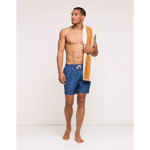 Bañador Regular Estampado Azul Marino - Piscis