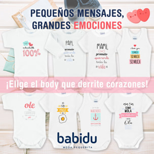 Body bebé manga larga personalizado frases