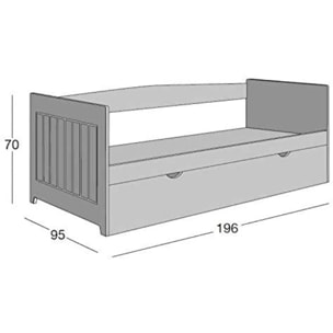 Cama Nido Con Cajónes Lacada En Blanco