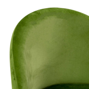 Sgabello Sammi Vacchetti in velluto verde con struttura nera cm44x48h91