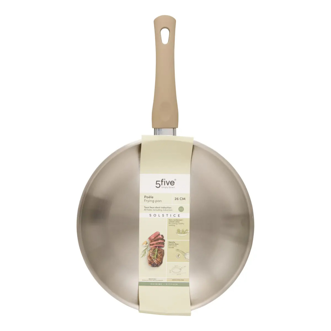 Poêle Solstice D26cm aluminium beige