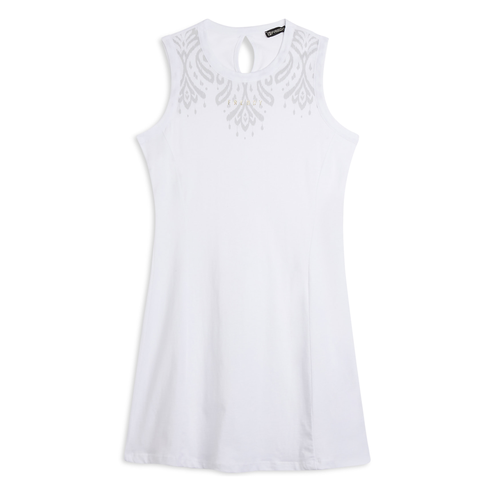 Vestito senza maniche in jersey con dettagli floreali