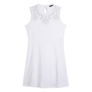 Vestito senza maniche in jersey con dettagli floreali