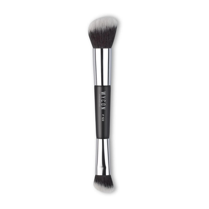 F122 DOUBLE-ENDED CONTOURING BRUSH Pennello viso a doppia punta per fondotinta e correttori