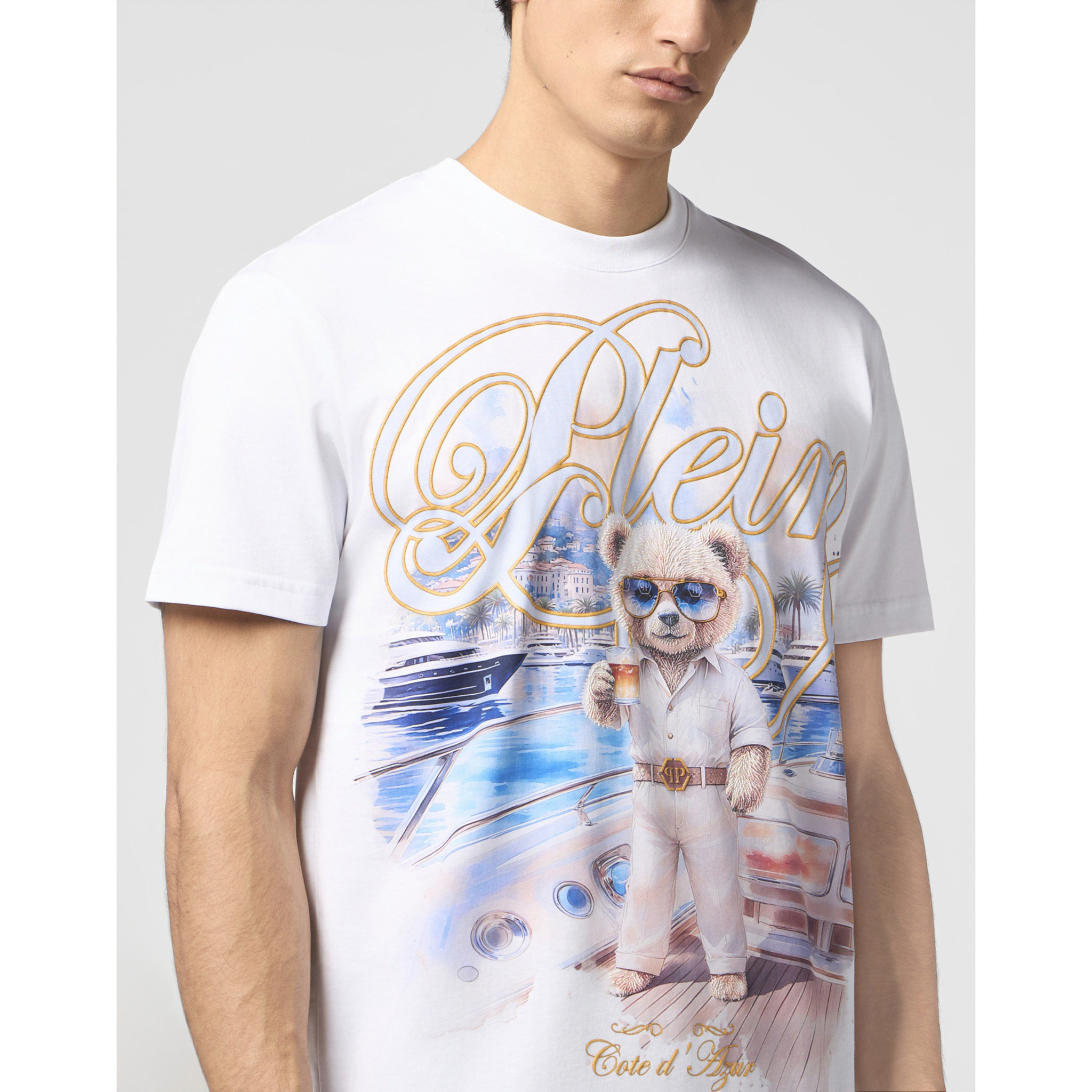 PHILIPP PLEIN Round Neck T-Shirt Teddy Bear