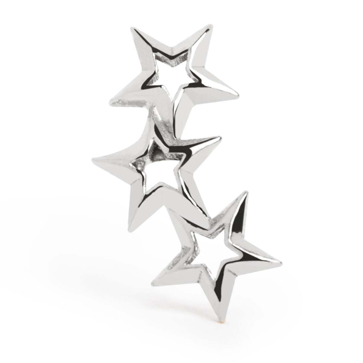 Pendiente Suelto 3 Star Plata