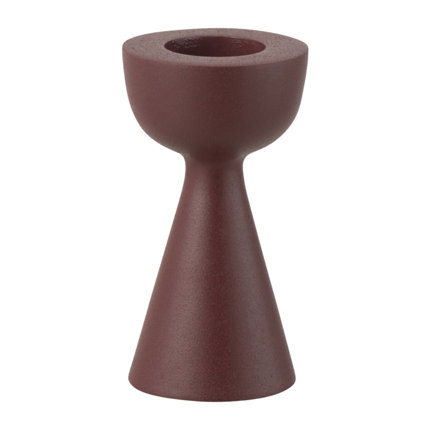 J-Line bougeoir Cone - aluminium - bordeaux - small