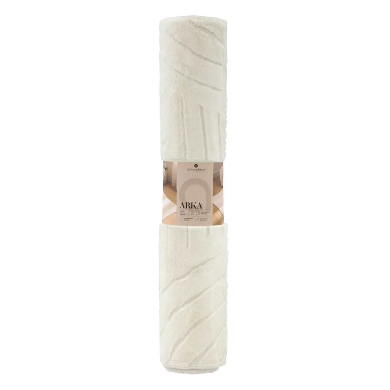 Tapis fausse fourrure Arka ivoire 90x60cm