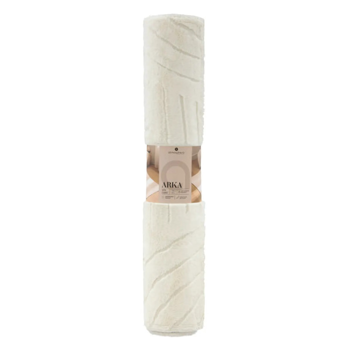 Tapis fausse fourrure Arka ivoire 90x60cm