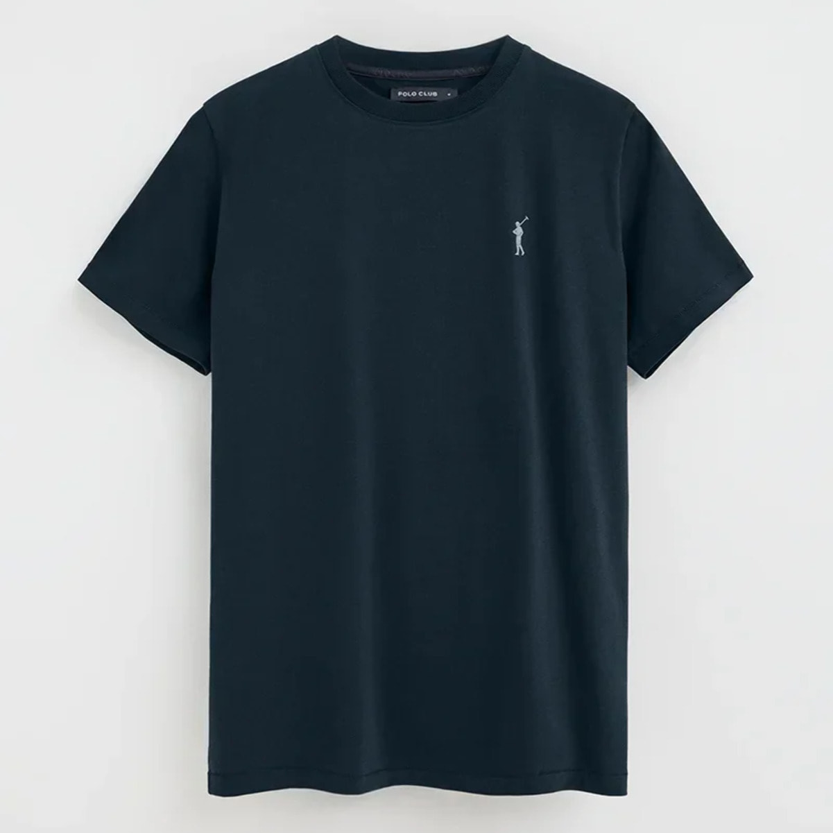 Camiseta azul marino de manga corta con logo engomado Rigby Go