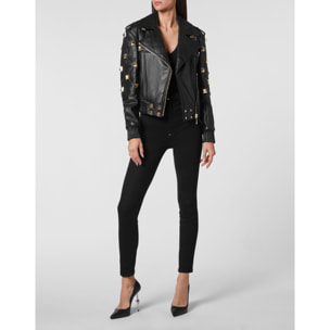 PHILIPP PLEIN Bomber de cuero