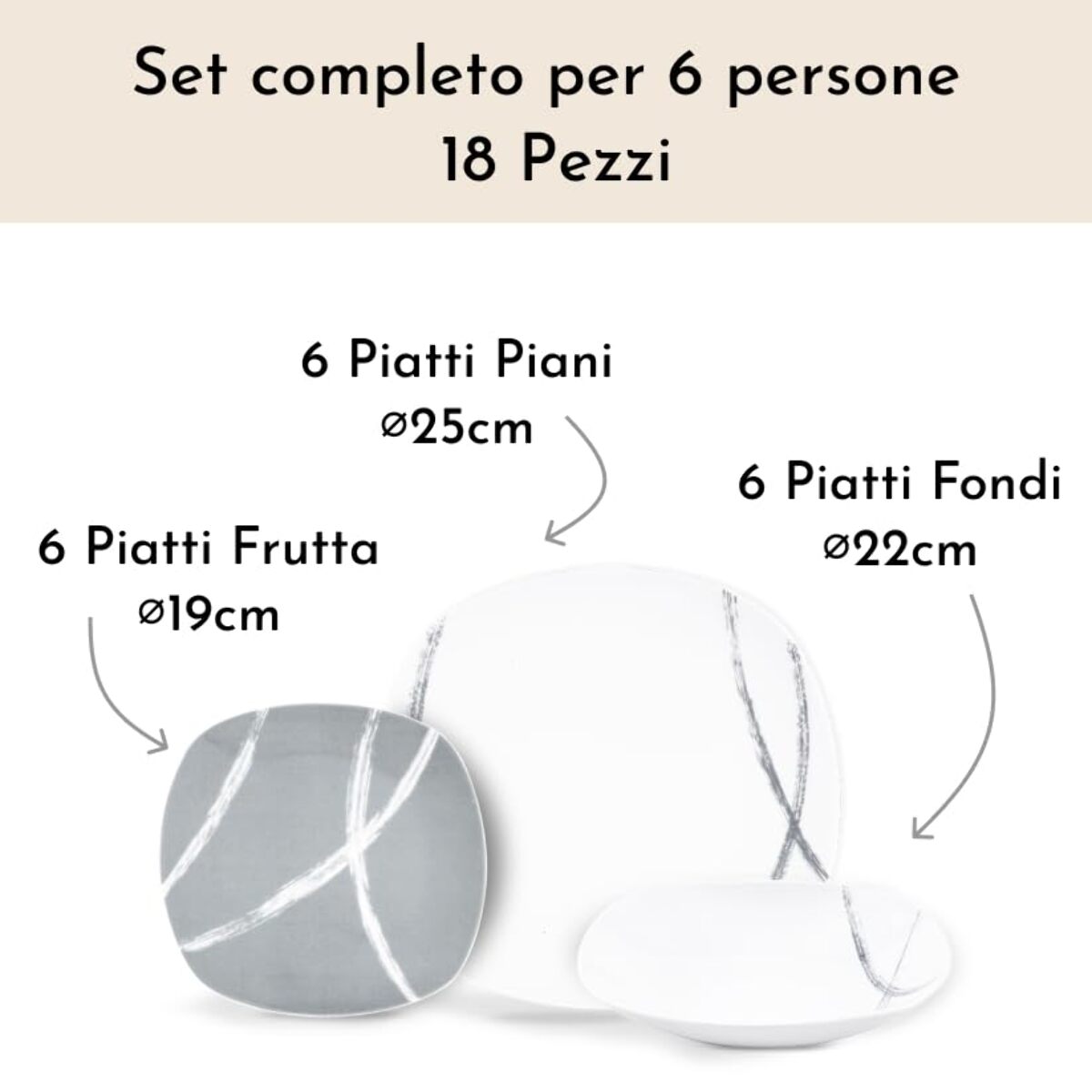 Set tè Quark da 2 pezzi in porcellana