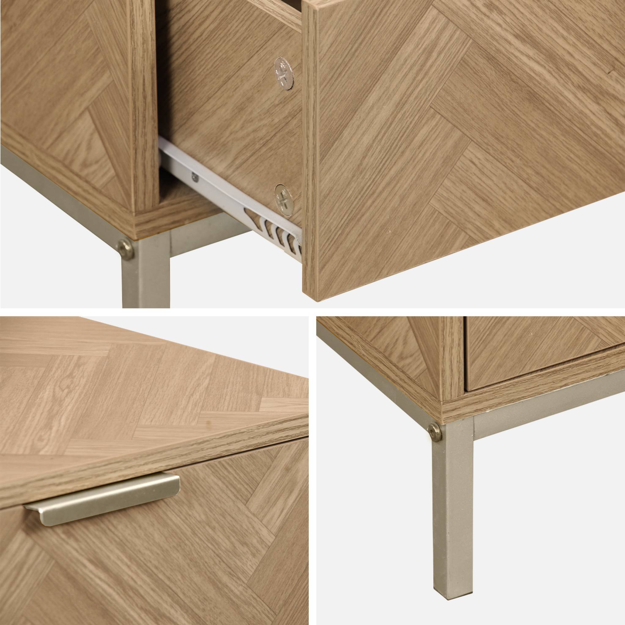 Lot de 2 tables de chevet. Budapest. deux tiroirs. L 45 x l 40 x H 45cm