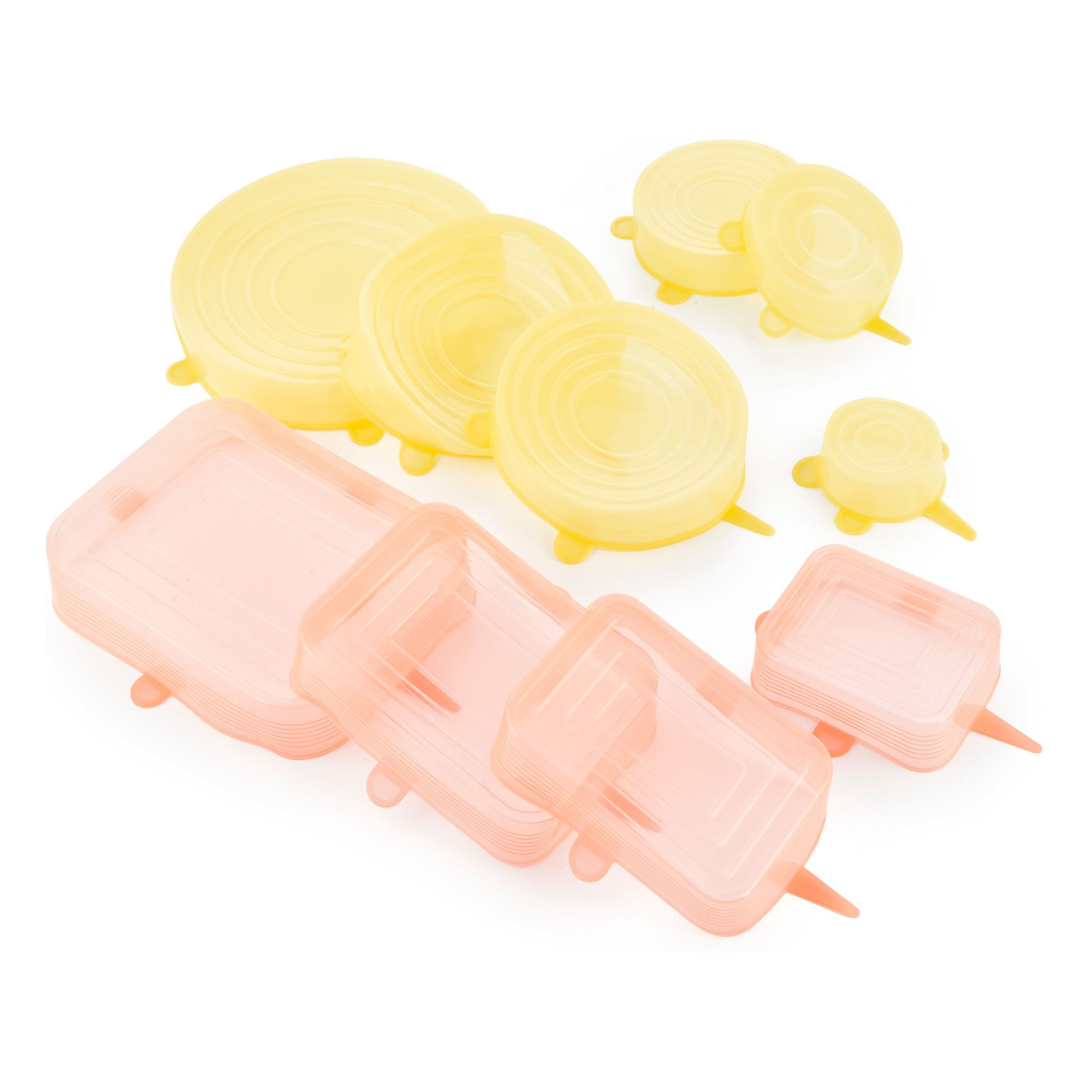 Set di 10 coperchi da cucina riutilizzabili e regolabili Lidyc - trasparente