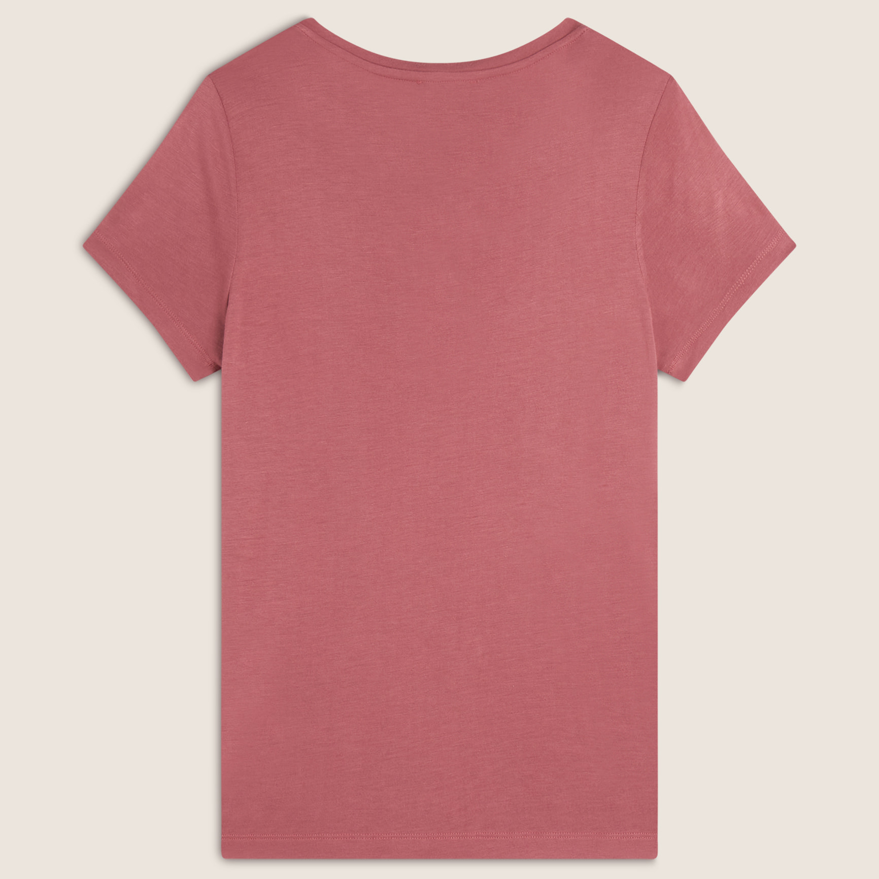 T-shirt donna in jersey di viscosa con stampa oro rosa